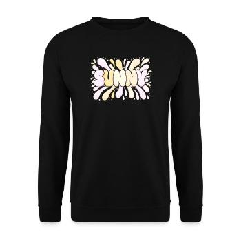 Sunny Splash Pastel Letters - Unisex Sweatshirt - black - Front - Alina (178cm) & Michal (187cm)