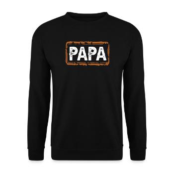Dad - Unisex Sweatshirt - black - Front - Alina (178cm) & Michal (187cm)