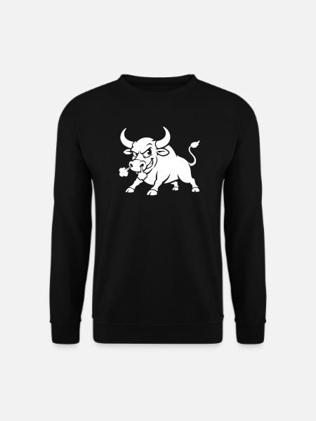 Angry bull funny angry - Unisex Sweatshirt - black