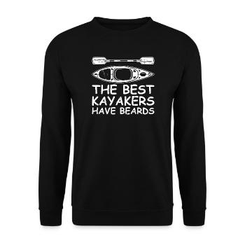 The best kayakers have beards - Funny Kayaker - Unisex Sweatshirt - black - Front - Alina (178cm) & Michal (187cm)