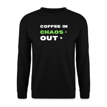 Le café dans le chaos. Dehors - Sweat-shirt Unisexe - noir - Devant - Alina (178cm) & Michal (187cm)