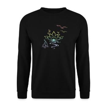Sunset - Unisex Sweatshirt - black - Front - Alina (178cm) & Michal (187cm)