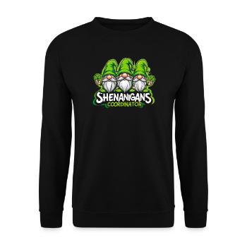Coordinateur des Manigances Gnome de jardin - Sweat-shirt Unisexe - noir - Devant - Alina (178cm) & Michal (187cm)