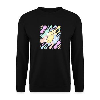 Cornichon pastel étoilé - Sweat-shirt Unisexe - noir - Devant - Alina (178cm) & Michal (187cm)