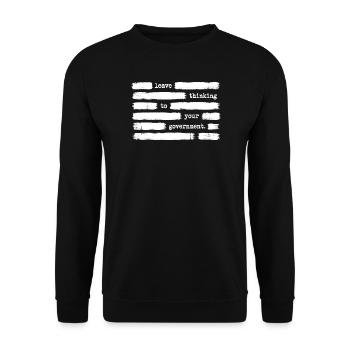 Laissez la réflexion à votre gouvernement – regierungsf - Sweat-shirt Unisexe - noir - Devant - Alina (178cm) & Michal (187cm)
