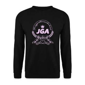 junggesellinnenabschied- - Unisex Pullover - Schwarz - Vorne - Alina (178cm) & Michal (187cm)