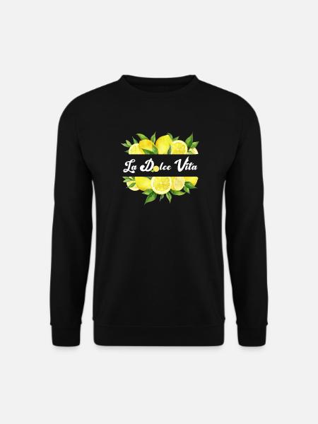 Dolce Vita Zitronen Logo - Unisex Pullover - Schwarz