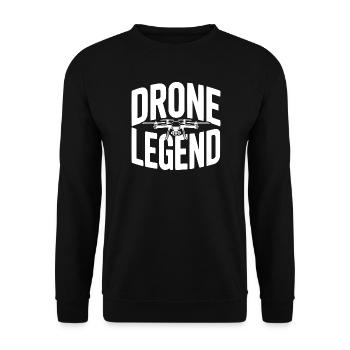 Drone Legend - Unisex Sweatshirt - black - Front - Alina (178cm) & Michal (187cm)