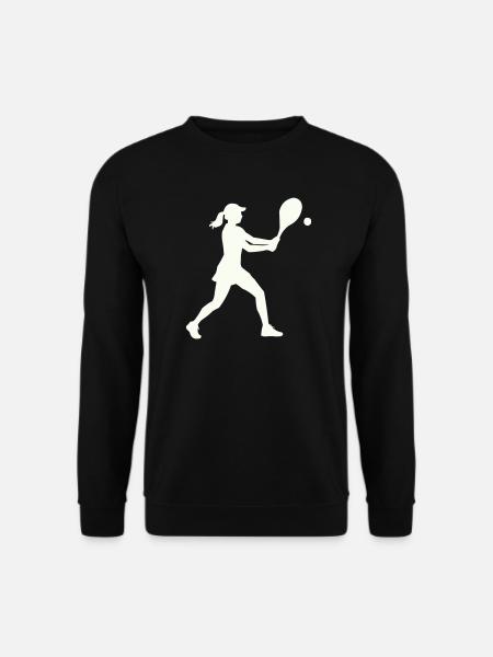 Tennis Player Silhouette - Unisex Sweatshirt - black