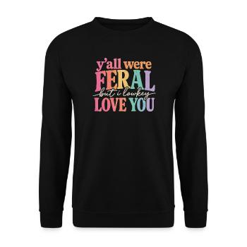 Lehrerin Spruch Humor Schule Geschenkidee - Unisex Pullover - Schwarz - Vorne - Alina (178cm) & Michal (187cm)