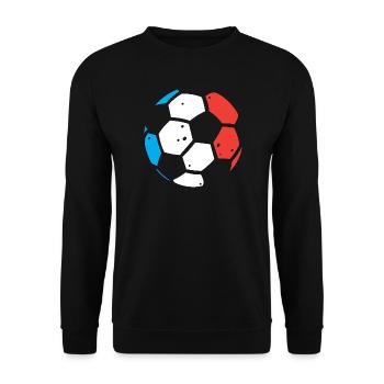 Ballon de la Coupe du Monde avec drapeau français pour les fans de football - Sweat-shirt Unisexe - noir - Devant - Alina (178cm) & Michal (187cm)
