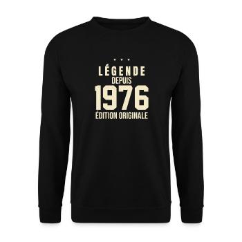 Légende Depuis 1976 - Édition Originale - Sweat-shirt Unisexe - noir - Devant - Alina (178cm) & Michal (187cm)
