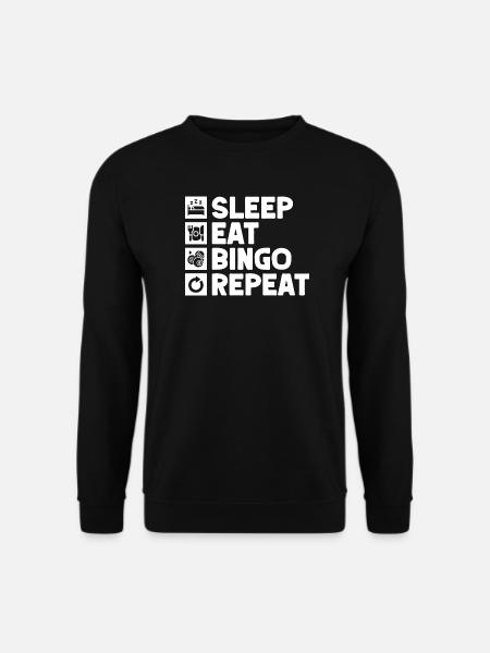 Bingo Player Sleep Eat Repeat Bingo - Unisex Sweatshirt - black