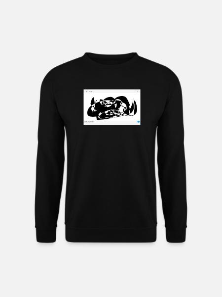 Schwarze Abstraktion Linienflug - Unisex Pullover - Schwarz