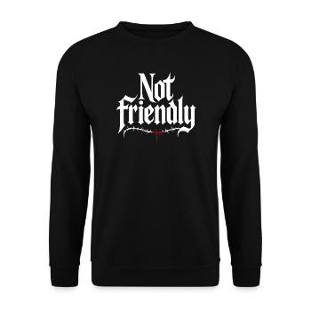 Introverti Pas Amical Solitaire Antisocial - Sweat-shirt Unisexe - noir - Devant - Alina (178cm) & Michal (187cm)