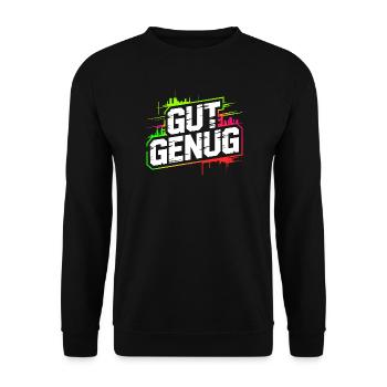 Assez bon amour de soi, je suis assez bon pour l’estime de moi - Sweat-shirt Unisexe - noir - Devant - Alina (178cm) & Michal (187cm)