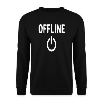 Motif d’icônes d’alimentation hors ligne - Sweat-shirt Unisexe - noir - Devant - Alina (178cm) & Michal (187cm)