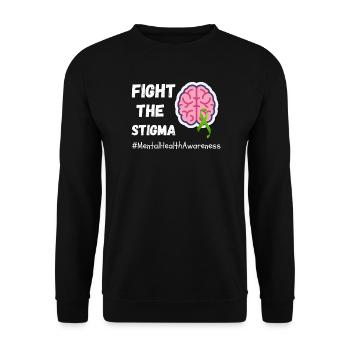 Combattez la stigmatisation de la sensibilisation à la santé mentale - Sweat-shirt Unisexe - noir - Devant - Alina (178cm) & Michal (187cm)