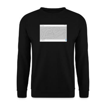 Fließende Konturen Linienkunst - Unisex Pullover - Schwarz - Vorne - Alina (178cm) & Michal (187cm)