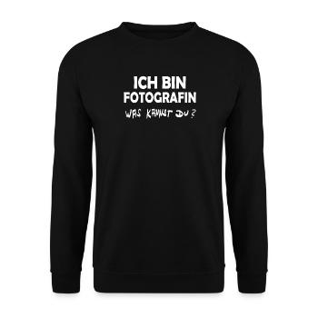 Job Fotografin - Unisex Pullover - Schwarz - Vorne - Alina (178cm) & Michal (187cm)