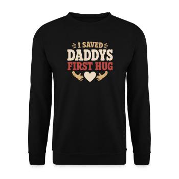 Bienvenue à la maison, Papa Retour militaire - Sweat-shirt Unisexe - noir - Devant - Alina (178cm) & Michal (187cm)