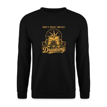Prévisions croisière Boire une bière millésimée drôle - Sweat-shirt Unisexe - noir - Devant - Alina (178cm) & Michal (187cm)