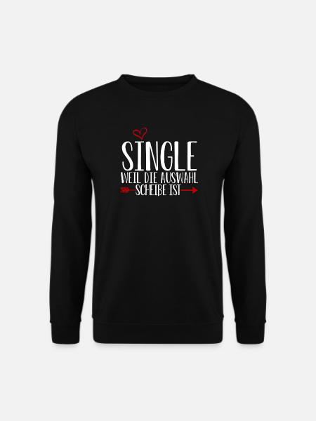 Single Humor mit Herz und Pfeil - Unisex Pullover - Schwarz
