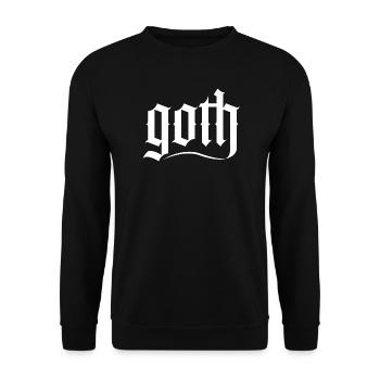 Gothic Script Monogram Crest - Unisex Sweatshirt - black - Front - Alina (178cm) & Michal (187cm)