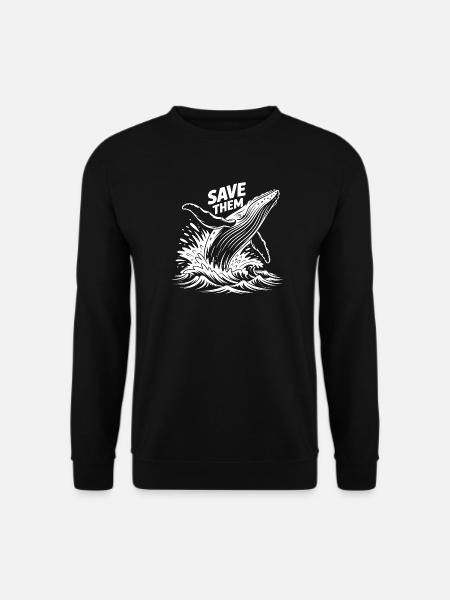 Protéger les baleines - Sweat-shirt Unisexe - noir