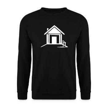 white house t-shirt gift builder gifts - Unisex Sweatshirt - black - Front - Alina (178cm) & Michal (187cm)