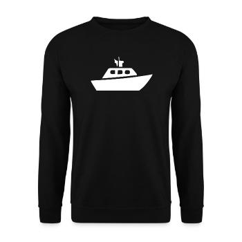 Ship Boat Travel Gift - Unisex Sweatshirt - black - Front - Alina (178cm) & Michal (187cm)