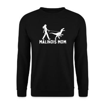 Malinois-Mutter Belgische Schäferhundbesitzerin - Unisex Pullover - Schwarz - Vorne - Alina (178cm) & Michal (187cm)
