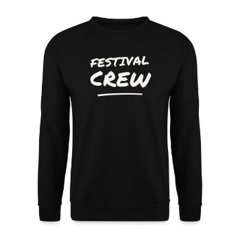 Festival Crew Brush Lettering Team Staff Event - Unisex Sweatshirt - black - Front - Alina (178cm) & Michal (187cm)