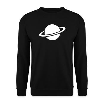 Space Astronaut Gift - Unisex Sweatshirt - black - Front - Alina (178cm) & Michal (187cm)