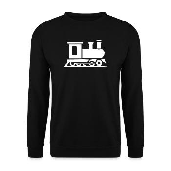 Cadeau de voyage en train pour voyager en train - Sweat-shirt Unisexe - noir - Devant - Alina (178cm) & Michal (187cm)