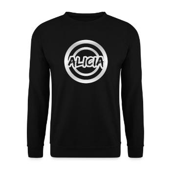 Cadeau pour Alicia - Sweat-shirt Unisexe - noir - Devant - Alina (178cm) & Michal (187cm)