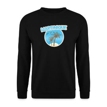 Martinique Beach - Unisex Sweatshirt - black - Front - Alina (178cm) & Michal (187cm)