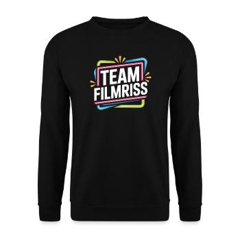 Mallorca Team Filmriss Party JGA Partycrew Malle - Unisex Pullover - Schwarz - Vorne - Alina (178cm) & Michal (187cm)