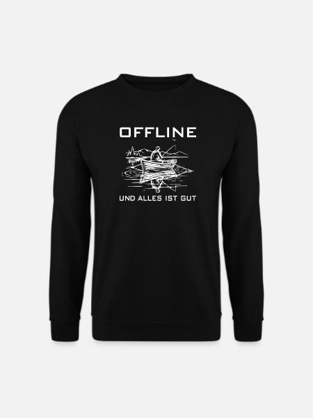 Angeln Genuss - Unisex Pullover - Schwarz