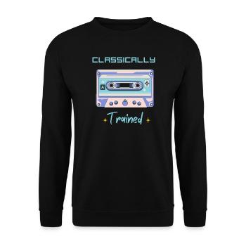 Musique classique Cassette cassette rétro - Sweat-shirt Unisexe - noir - Devant - Alina (178cm) & Michal (187cm)
