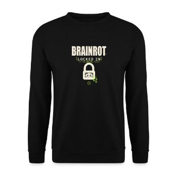 Brainrott Locked In - Sweat-shirt Unisexe - noir - Devant - Alina (178cm) & Michal (187cm)