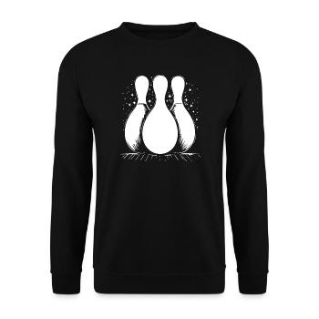 Quilles de bowling - Sweat-shirt Unisexe - noir - Devant - Alina (178cm) & Michal (187cm)