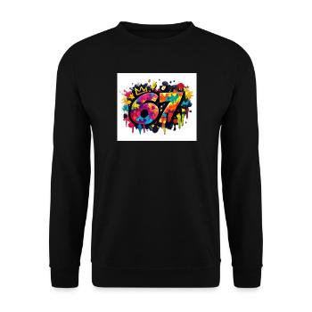 Royal 67 Explosion de couleur - Sweat-shirt Unisexe - noir - Devant - Alina (178cm) & Michal (187cm)