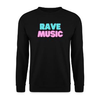 Rave Music Neon 3D - Unisex Sweatshirt - black - Front - Alina (178cm) & Michal (187cm)