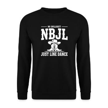 NBJL – No Bullshit Just Line Dance - Unisex Sweatshirt - black - Front - Alina (178cm) & Michal (187cm)