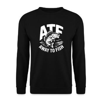 ATF – À la pêche - Sweat-shirt Unisexe - noir - Devant - Alina (178cm) & Michal (187cm)