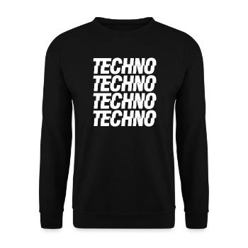 Techno music logo - Unisex Sweatshirt - black - Front - Alina (178cm) & Michal (187cm)
