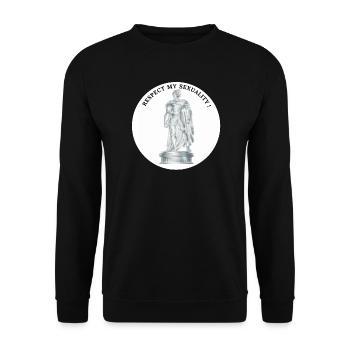 Statue du Héros de la Sexualité - Sweat-shirt Unisexe - noir - Devant - Alina (178cm) & Michal (187cm)
