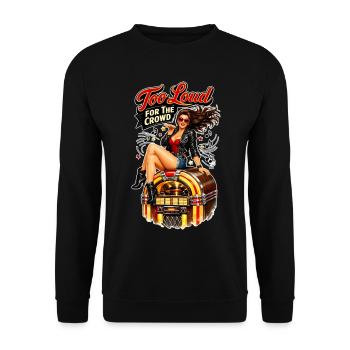 Rockabilly Pin-Up: Too Loud For The Crowd - Unisex Sweatshirt - black - Front - Alina (178cm) & Michal (187cm)