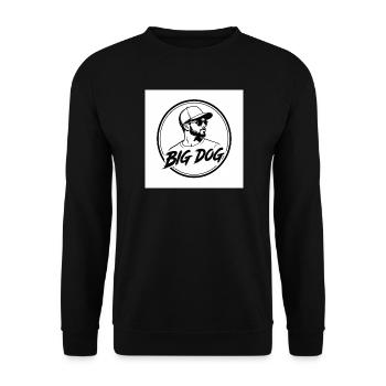 Big Dog Circle Porträt-Tee - Unisex Pullover - Schwarz - Vorne - Alina (178cm) & Michal (187cm)